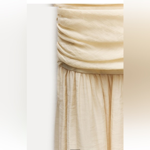ZARA DRAPED MIDI DRESS ZW COLLECTION - Picture 8 of 10